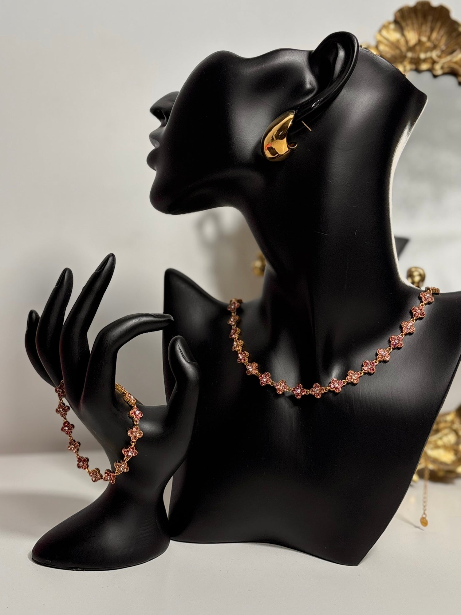 Collier Trèfle strass Olfa • NAIMORA •