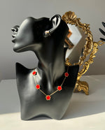 Collier trèfle rouge Maison • NAÏM •
