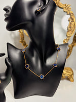 Collier trèfle bleu • NAIMORA •