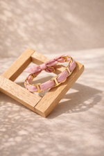 Bracelet jonc avec tissu Maison • NAÏM •