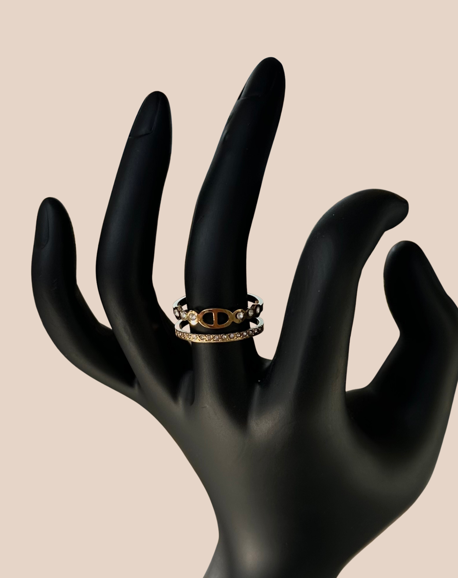 Bague CD double réglable